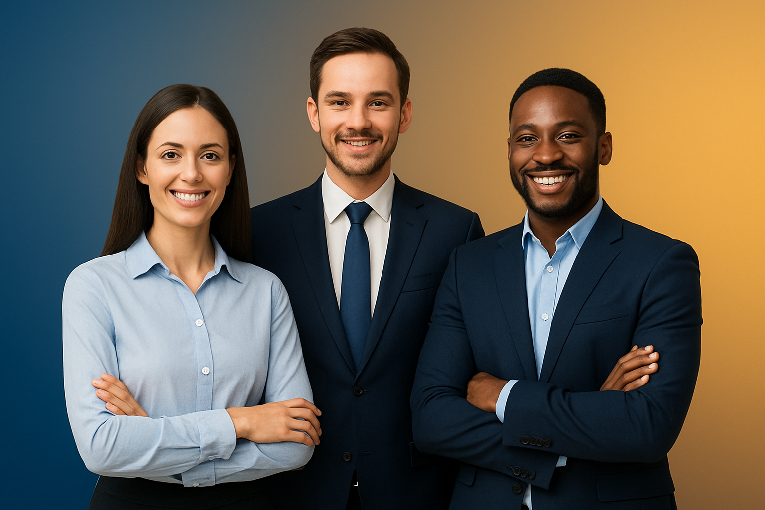 Professionelle Teamzusammenarbeit im Porträt
